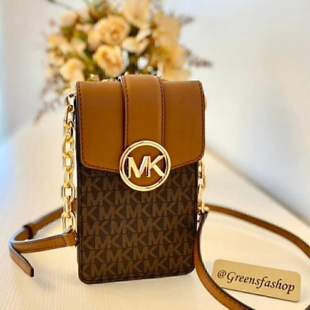 Michael Kors Purse Carmen Phone Crossbody Signature Bag new